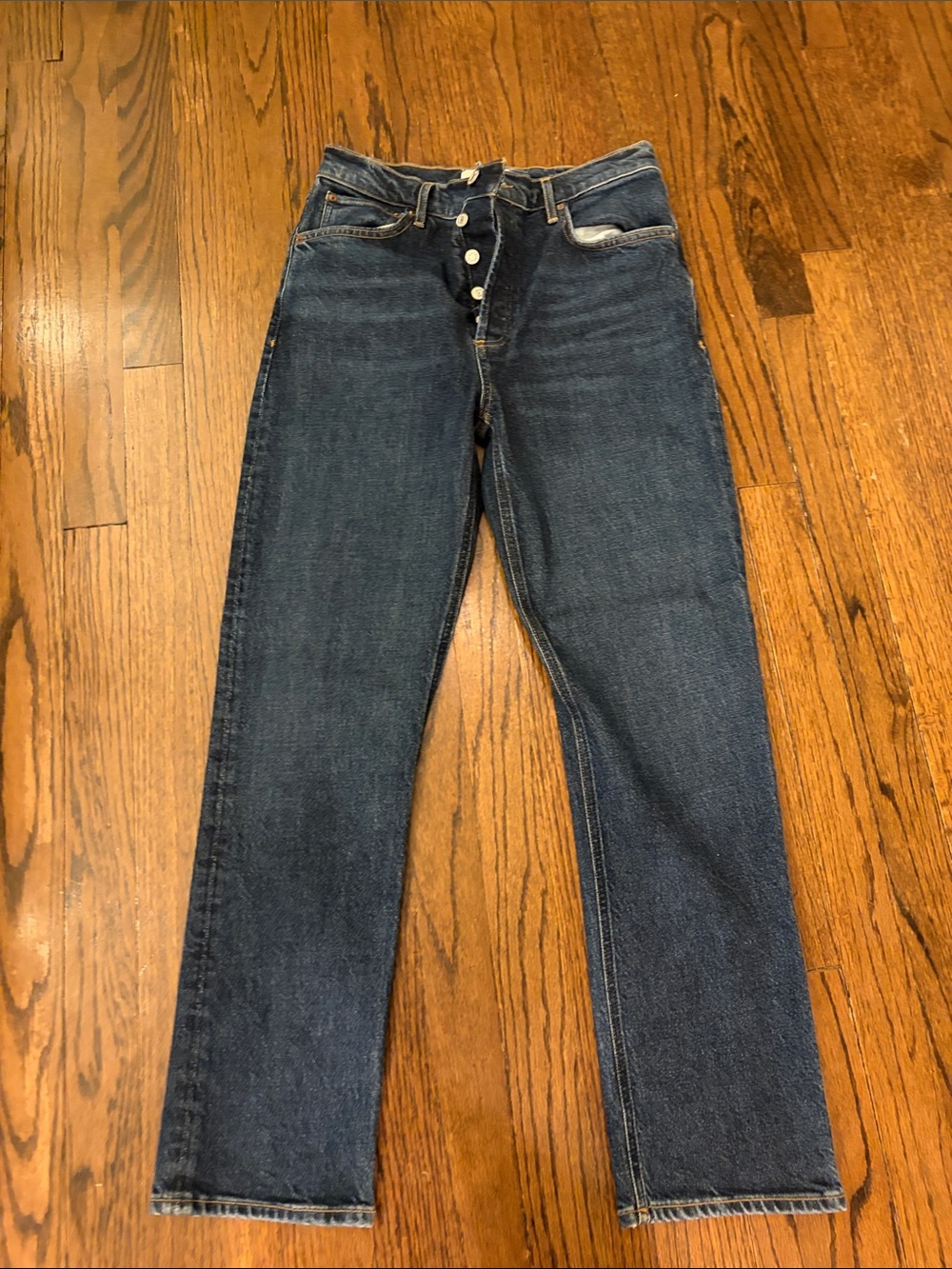 Agolde Dark Blue Straight-Leg Women's Jeans